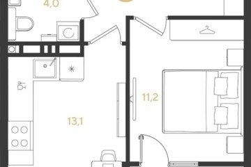 Фото №1: 1-комнатная квартира 38 м² - Краснодар, мкр. Прикубанский внутригородской округ, 