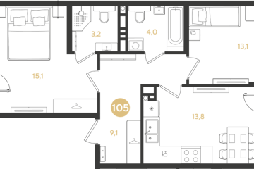Фото №1: 2-комнатная квартира 67 м² - Краснодар, мкр. Прикубанский внутригородской округ, 