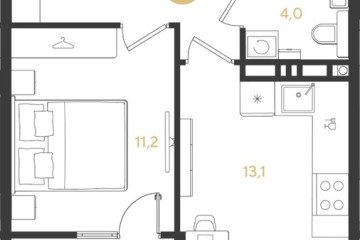 Фото №1: 1-комнатная квартира 38 м² - Краснодар, мкр. Прикубанский внутригородской округ, 
