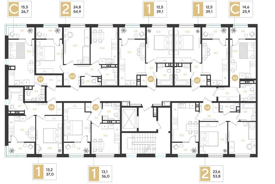 Фото №8: 1-комнатная квартира 39 м² - Краснодар, мкр. Прикубанский внутригородской округ