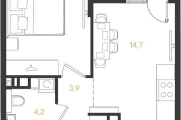 Фото №1: 1-комнатная квартира 39 м² - Краснодар, мкр. Прикубанский внутригородской округ, 