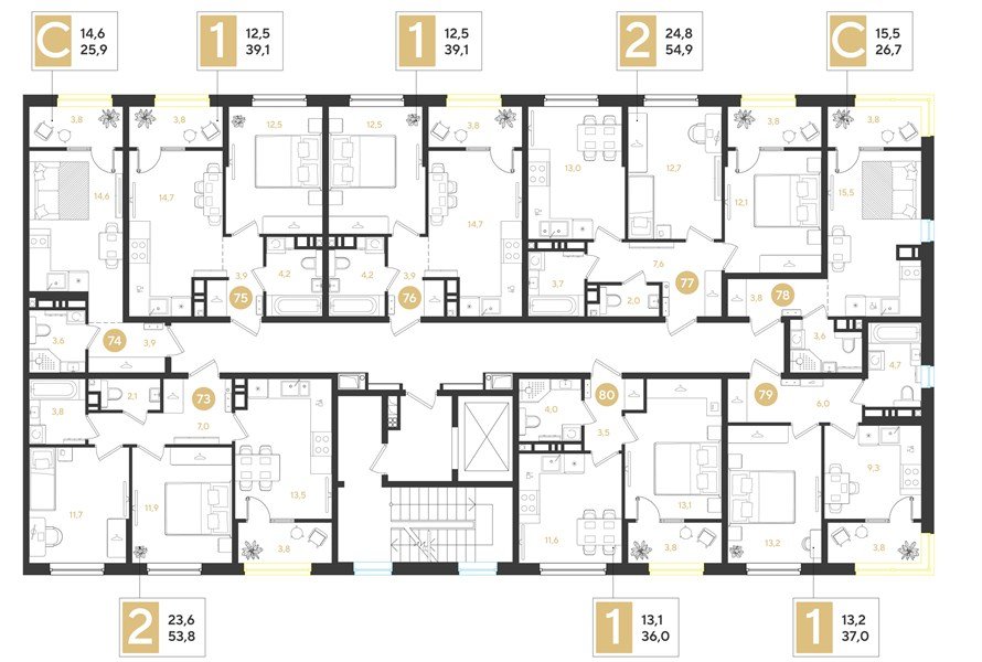 Фото №8: 2-комнатная квартира 53 м² - Краснодар, мкр. Прикубанский внутригородской округ