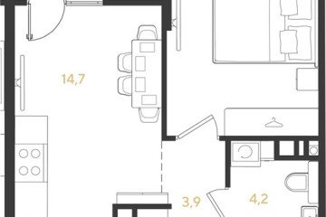 Фото №1: 1-комнатная квартира 39 м² - Краснодар, мкр. Прикубанский внутригородской округ, 