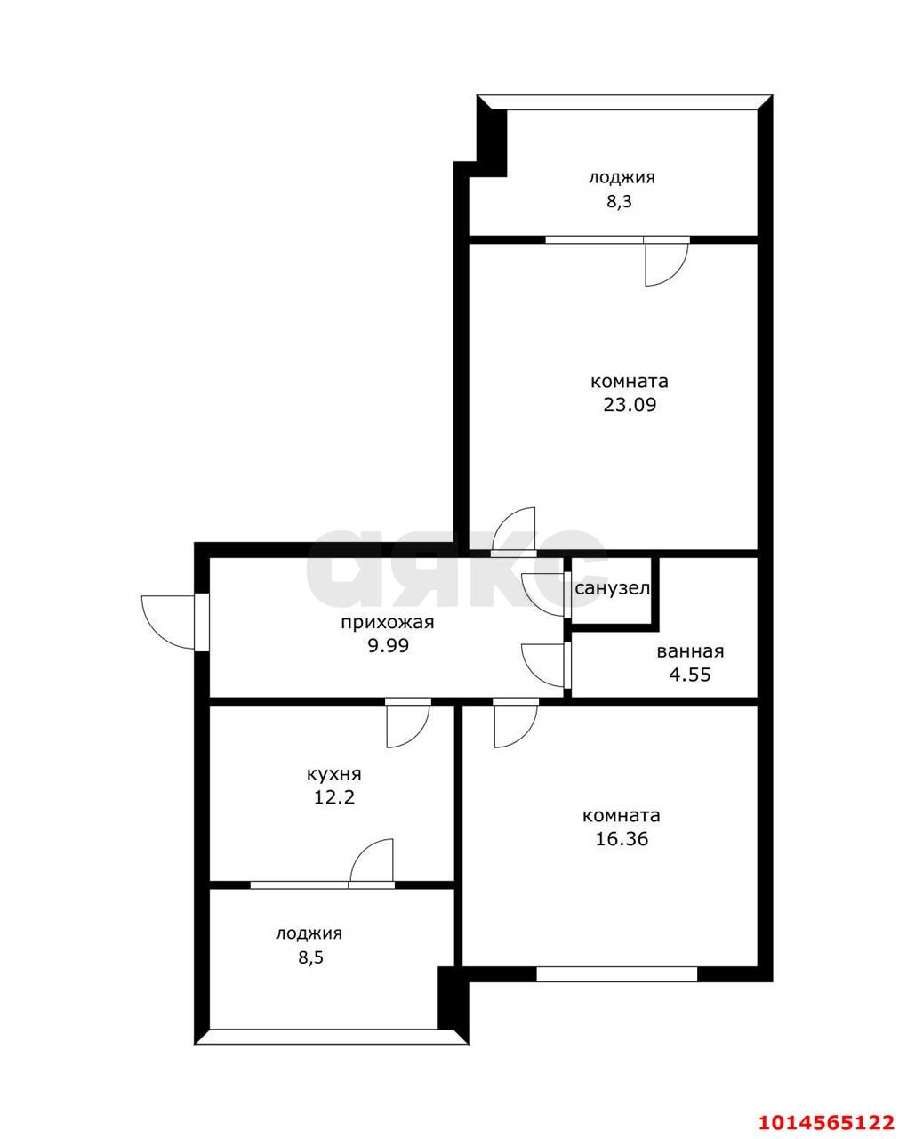 Фото №16: 2-комнатная квартира 86 м² - Краснодар, Табачная Фабрика, ул. Академика Пустовойта, 6