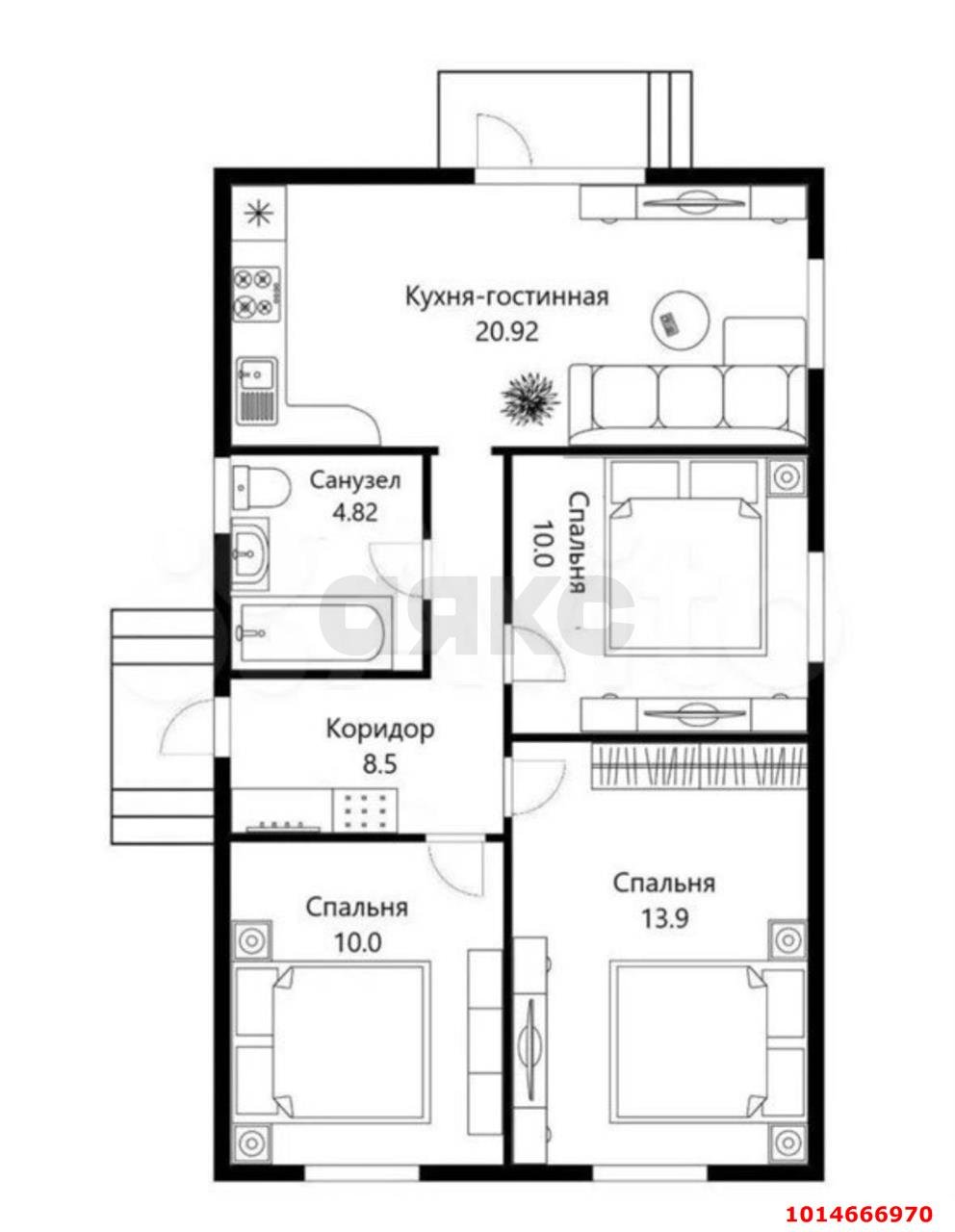 Фото №14: Дом 72 м² + 3 сот. - Южный, коттеджный  Южная столица, ул. Апшеронская, 71