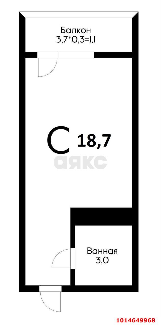 Фото №3: Студия 21 м² - Краснодар, жилой комплекс Радуга, ул. Евгении Жигуленко, 7