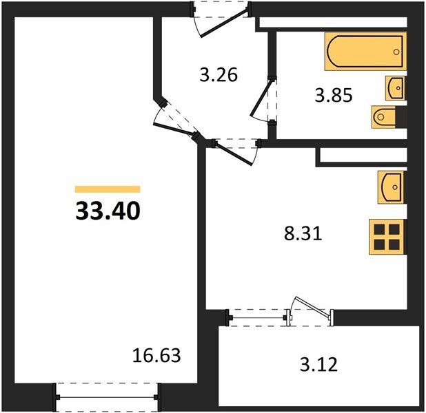 Фото №1: 1-комнатная квартира 33 м² - Краснодар, жилой комплекс Архитектор, ул. Наставников, 11