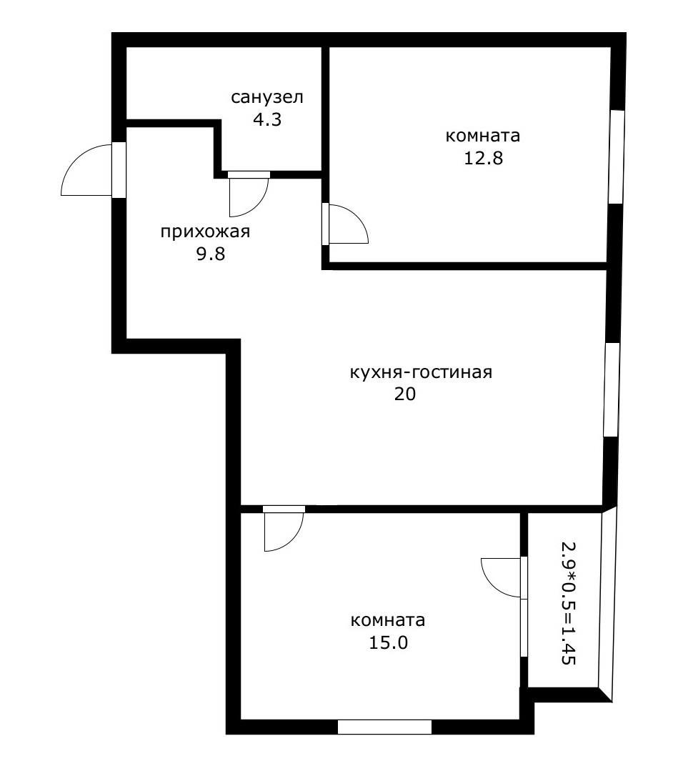 Фото №6: 2-комнатная квартира 65 м² - Краснодар, Прикубанский внутригородской округ, мкр. Горхутор, ул. имени Дзержинского, 237