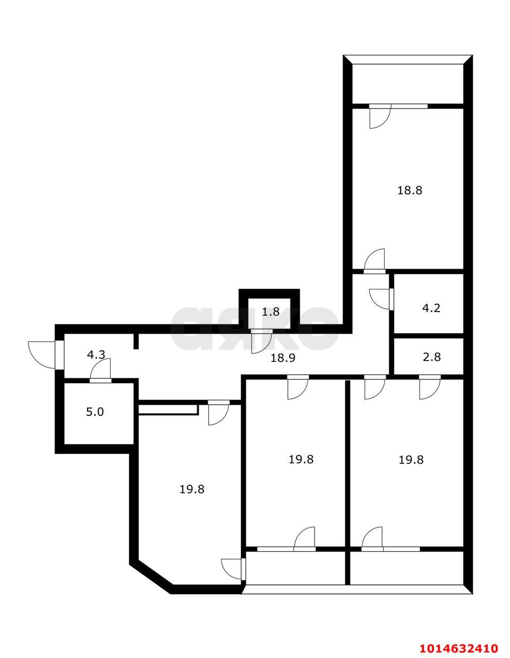 Фото №24: 3-комнатная квартира 115 м² - Краснодар, Кожзавод, ЖК Европейский, мкр. Западный внутригородской округ, ул. Кожевенная, 28/1