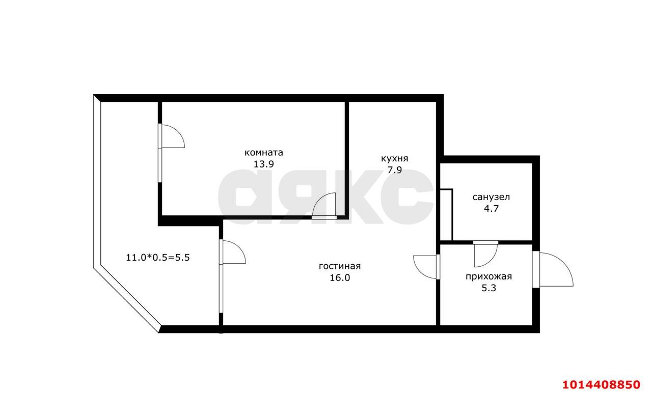 Фото №10: 2-комнатная квартира 59 м² - Краснодар, Прикубанский внутригородской округ, Россинского, мкр. жилой комплекс Титаны, б-р Адмирала Пустошкина, 11/1