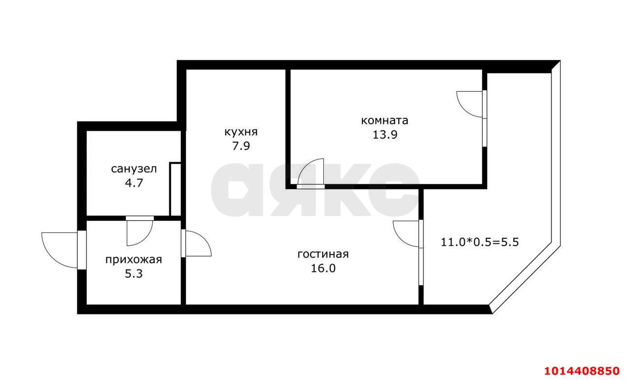 Фото №6: 1-комнатная квартира 59 м² - Краснодар, Прикубанский внутригородской округ, Россинского, мкр. жилой комплекс Титаны, б-р Адмирала Пустошкина, 11/1
