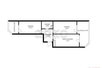 Фото №2: 2-комнатная квартира 80 м² - Краснодар, мкр. Любимово, 16