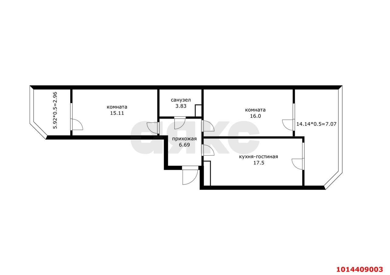 Фото №14: 2-комнатная квартира 80 м² - Краснодар, Любимово, 16