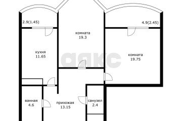 Фото №4: 2-комнатная квартира 74 м² - Краснодар, мкр. Фестивальный, ул. Скрябина, 4