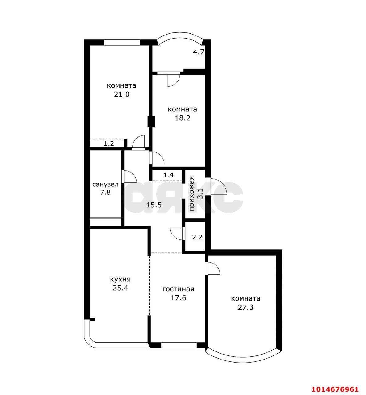 Фото №36: 3-комнатная квартира 150 м² - Краснодар, Солнечный, ул. Казбекская, 16