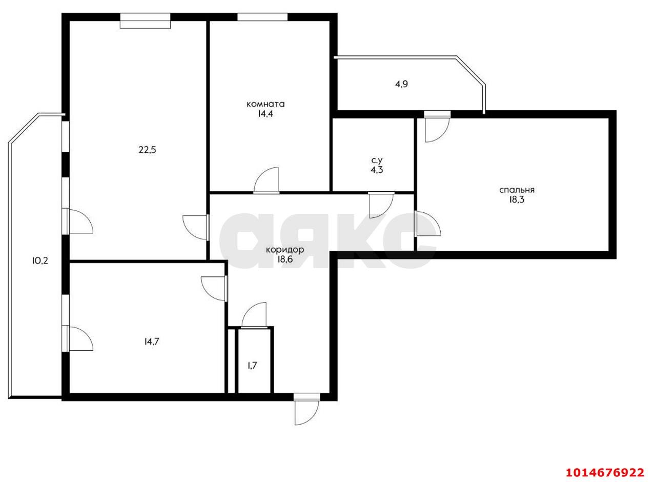 Фото №15: 3-комнатная квартира 109 м² - Краснодар, Восточно-Кругликовский, ул. им. Героя Яцкова И.В., 4