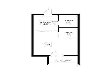 Фото №1: Студия 27 м² - Пригородный, мкр. жилой комплекс Фруктовый Сад, 2