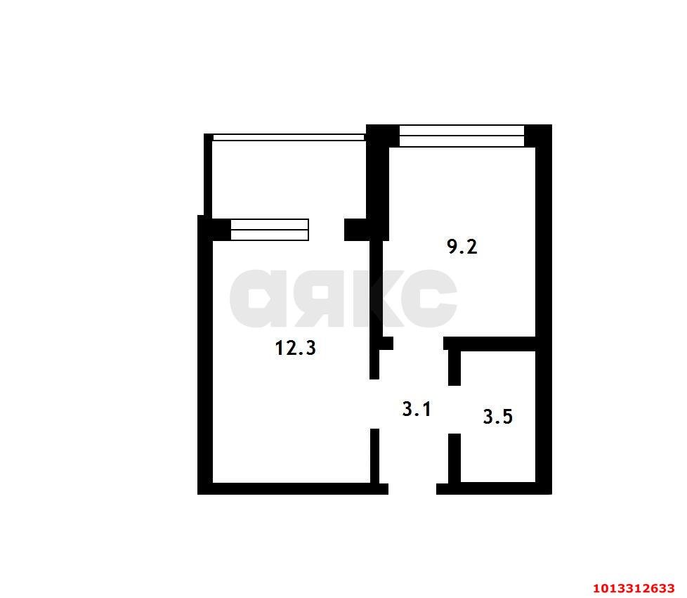 Фото №4: 1-комнатная квартира 28 м² - Краснодар, Прикубанский внутригородской округ, ул. Калужская, 15