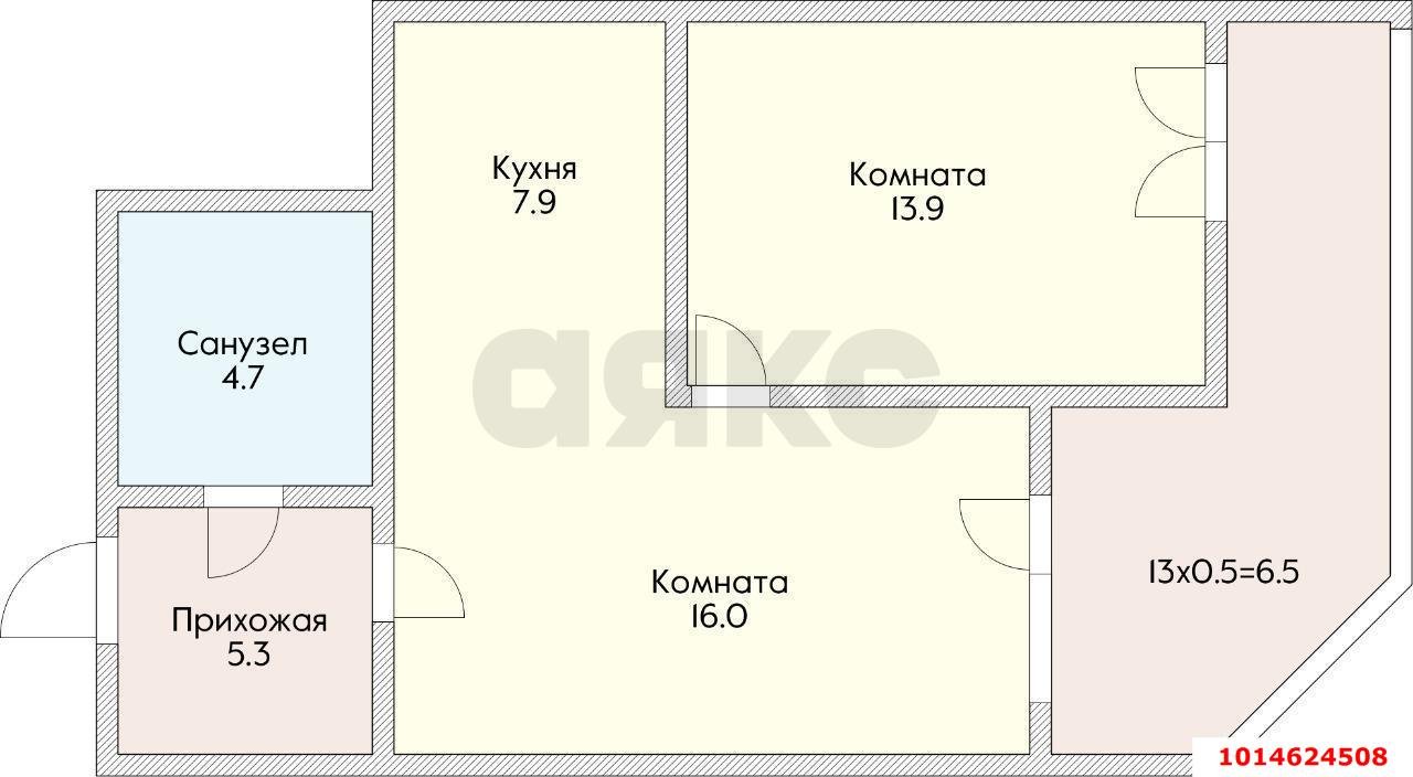 Фото №11: 2-комнатная квартира 58 м² - Краснодар, жилой комплекс Титаны, б-р Адмирала Пустошкина, 11/1