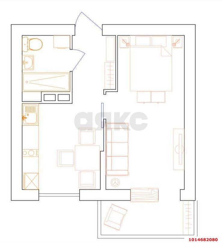 Фото №14: 1-комнатная квартира 35 м² - Краснодар, Прикубанский внутригородской округ, мкр. жилой комплекс Спортивная Деревня, ул. Западный Обход, 42к7