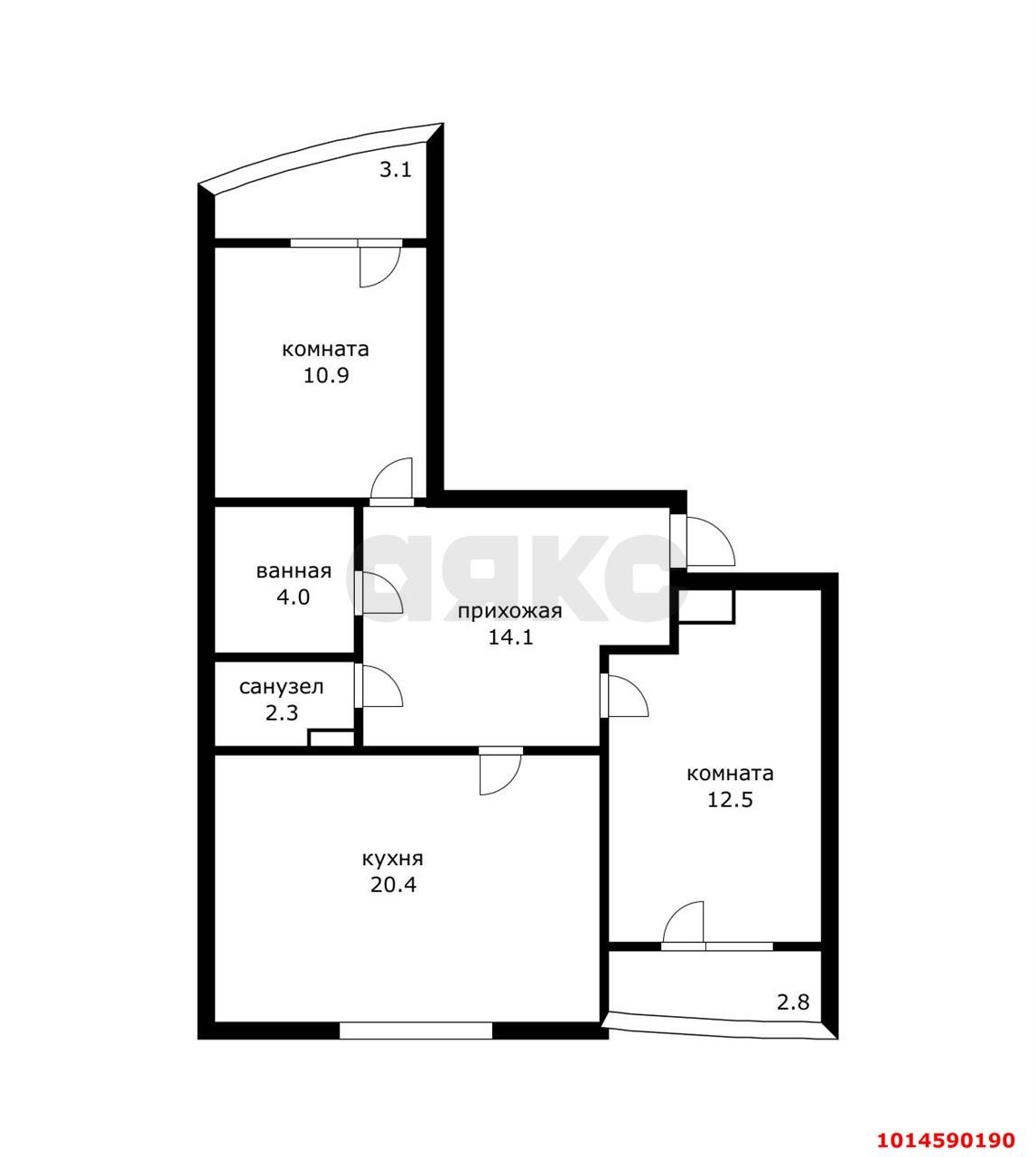 Фото №20: 2-комнатная квартира 70 м² - Краснодар, Комсомольский, ул. Сормовская, 204