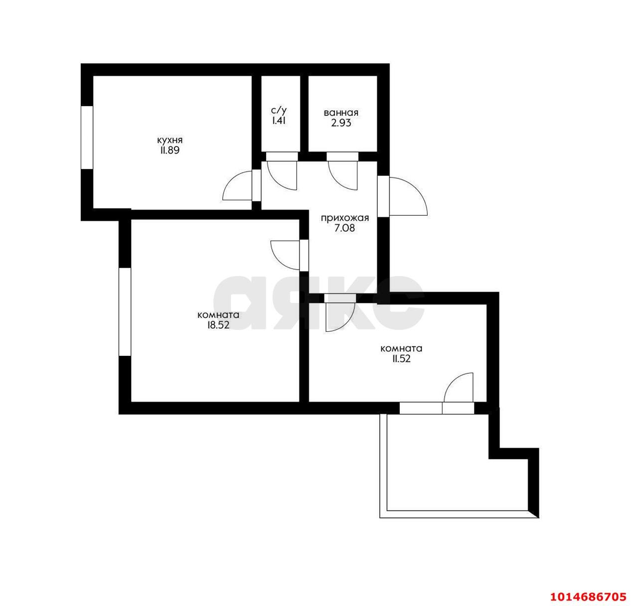 Фото №14: 2-комнатная квартира 60 м² - Краснодар, Юбилейный, пр-кт Чекистов, 24