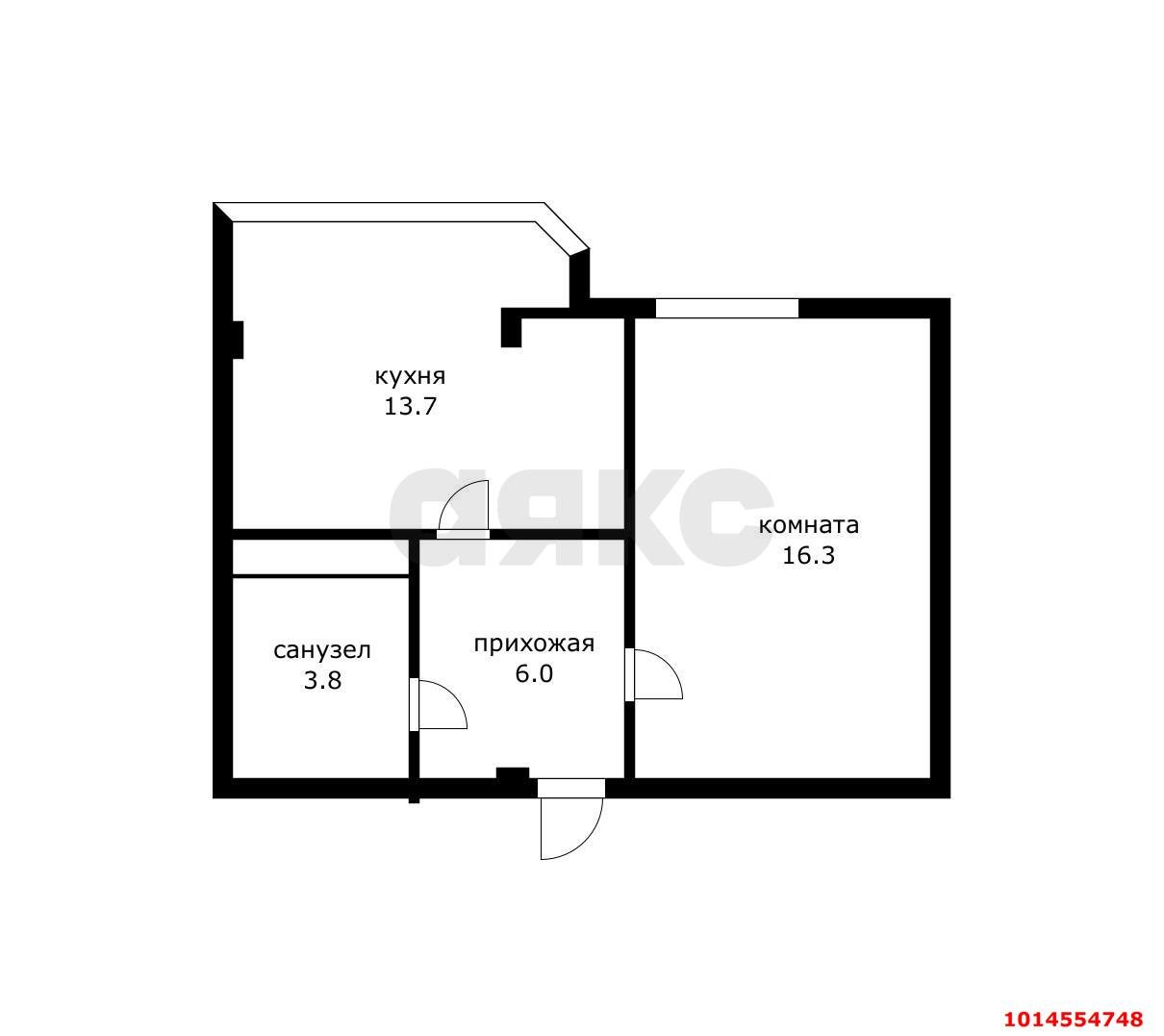 Фото №13: 1-комнатная квартира 39 м² - Яблоновский, мкр. жилой комплекс Солнечный, ул. Солнечная, 43Ак1