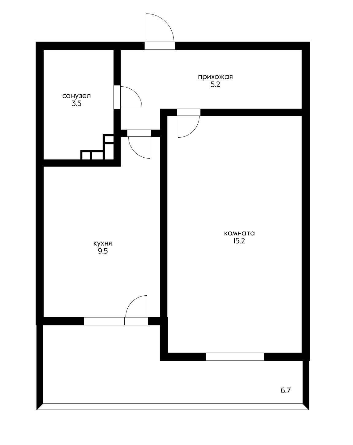 Фото №8: 1-комнатная квартира 34 м² - Краснодар, Прикубанский внутригородской округ, Калинино, Завод Радиоизмерительных Приборов, мкр. ЖК Акварели-2, ул. Тепличная, 62/1к4