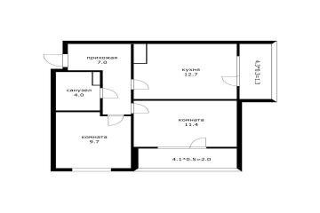 Фото №4: 2-комнатная квартира 46 м² - Краснодар, мкр. жилой комплекс Ракурс, ул. имени Героя Ростовского, 8к7