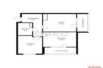 Фото №4: 2-комнатная квартира 50 м² - Краснодар, мкр. жилой комплекс Ракурс, ул. имени Героя Ростовского, 8к7