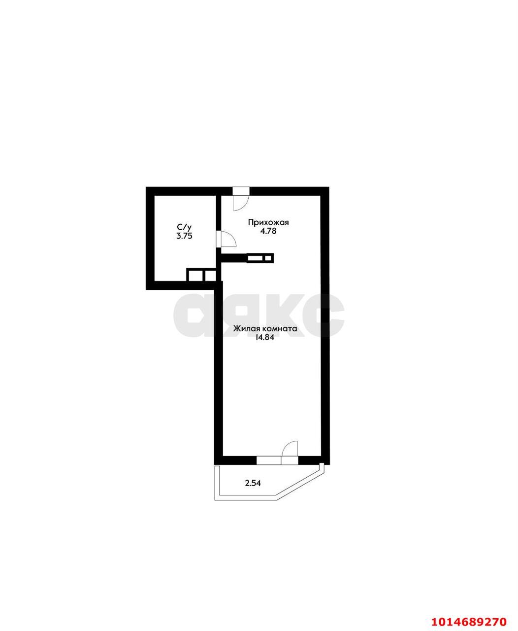 Фото №3: Студия 23 м² - Краснодар, жилой комплекс Видный, ул. Командорская, 3к1