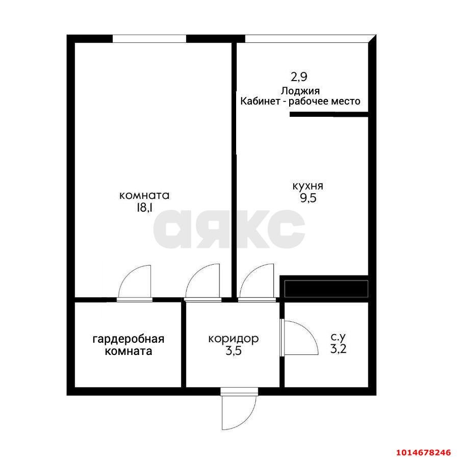 Фото №3: 1-комнатная квартира 33 м² - Краснодар, Славянский, ул. Заполярная, 37к2