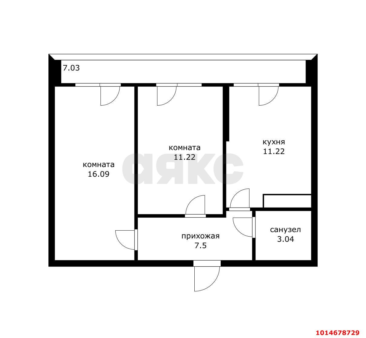 Фото №15: 2-комнатная квартира 50 м² - Краснодар, Славянский, ул. Заполярная, 37к4