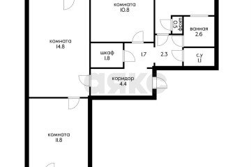 Фото №1: 3-комнатная квартира 62 м² - Краснодар, мкр. Фестивальный, ул. Ковалёва, 4