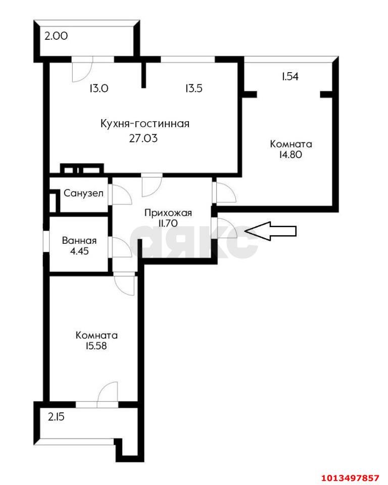 Фото №20: 3-комнатная квартира 83 м² - Краснодар, Гидростроителей, 