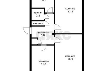 Фото №1: 3-комнатная квартира 63 м² - Краснодар, мкр. Завод Измерительных Приборов, ул. Зиповская, 19