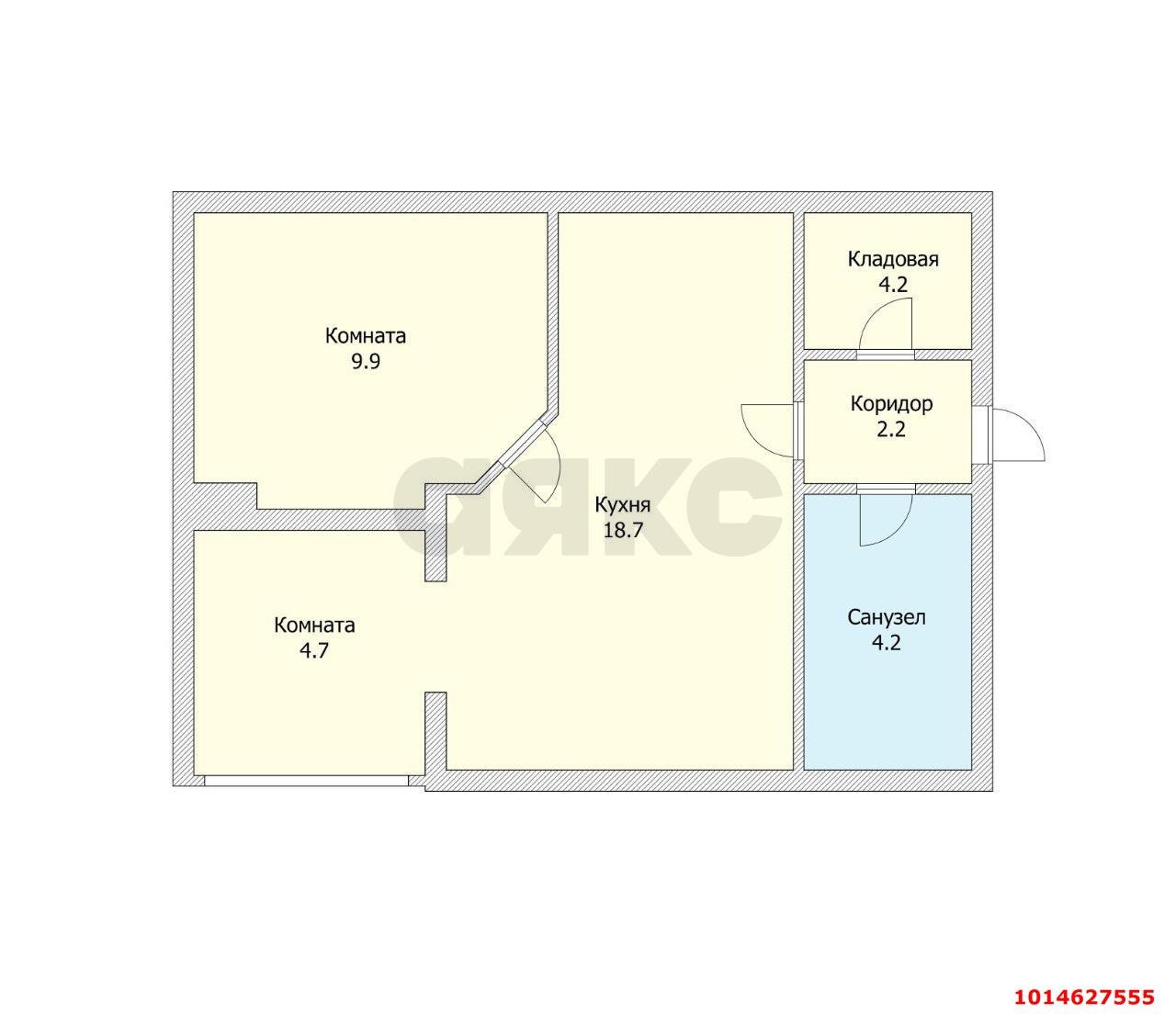 Фото №11: 1-комнатная квартира 47 м² - Краснодар, Прикубанский внутригородской округ, Калинино, мкр. Завод Радиоизмерительных Приборов, ул. 1 Мая, 428