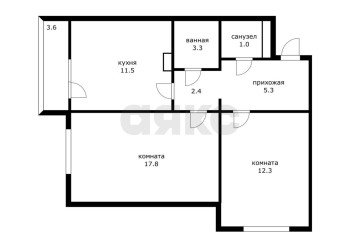 Фото №5: 2-комнатная квартира 54 м² - Краснодар, мкр. Молодёжный, ул. Душистая, 29