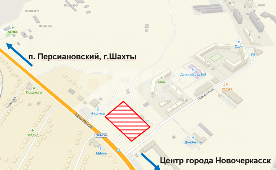 Фото №3: Земельный участок под ИЖС 77 сот. - Новочеркасск, Восточный, ул. Поворотная, 1