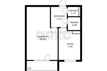 Фото №1: 1-комнатная квартира 33 м² - Ленина, мкр. Карасунский внутригородской округ, пер. Буковый, 8