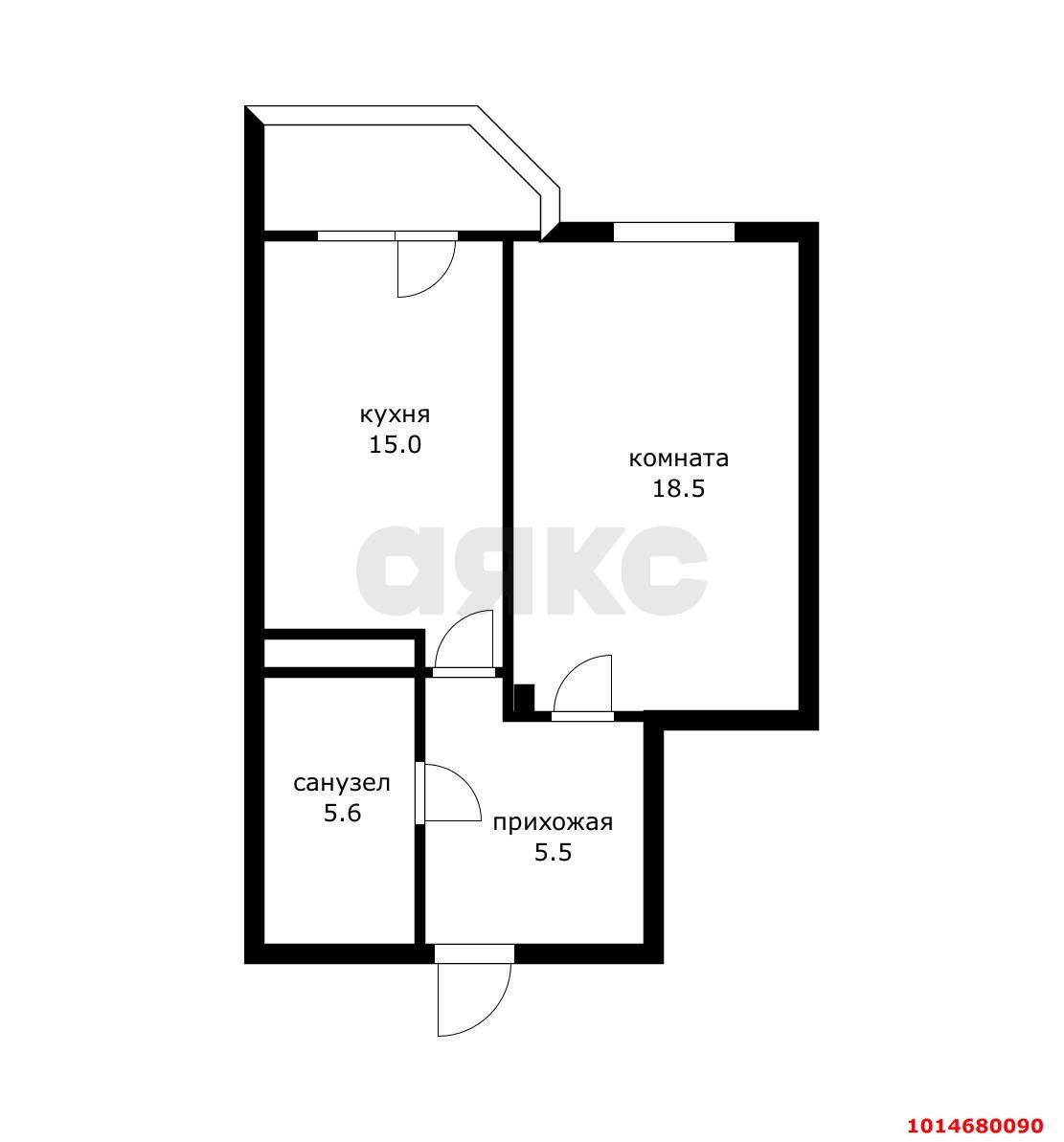 Фото №9: 1-комнатная квартира 49 м² - Краснодар, имени Маршала Жукова, ул. Александра Покрышкина, 2/2