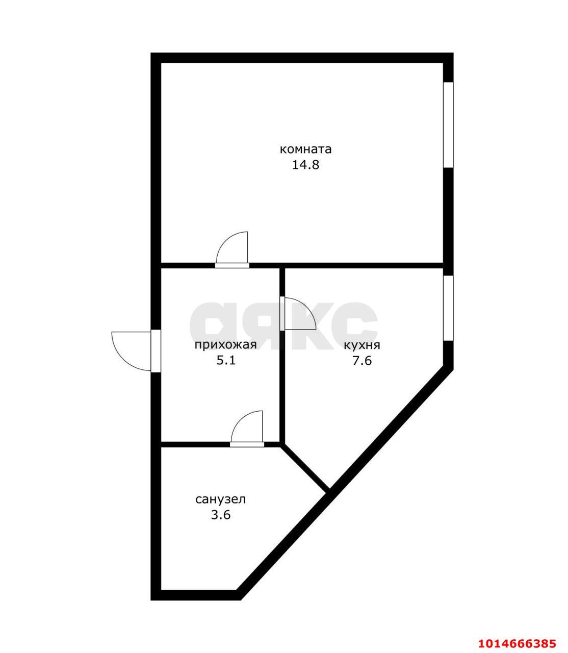 Фото №12: 1-комнатная квартира 31 м² - Краснодар, Музыкальный, ул. имени Сергея Есенина, 108/6Б