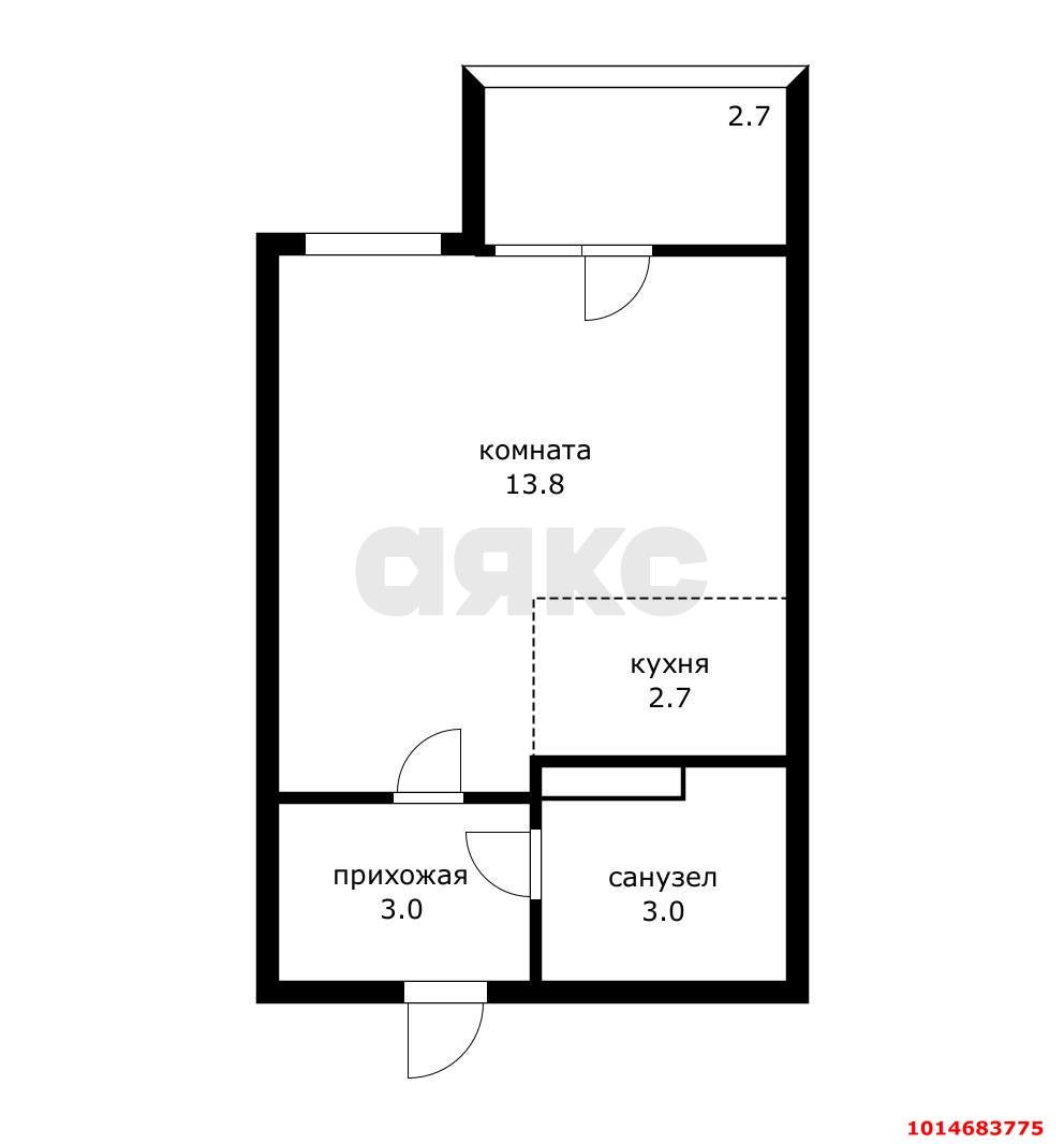 Фото №16: Студия 26 м² - Краснодар, Прикубанский внутригородской округ, Завод Радиоизмерительных Приборов, мкр. Музыкальный, ул. Российская, 257/7