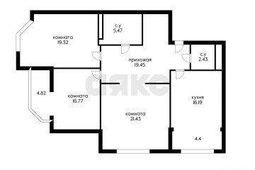Фото №1: 3-комнатная квартира 101 м² - Краснодар, мкр. Центральный, ул. Октябрьская, 181/2к3