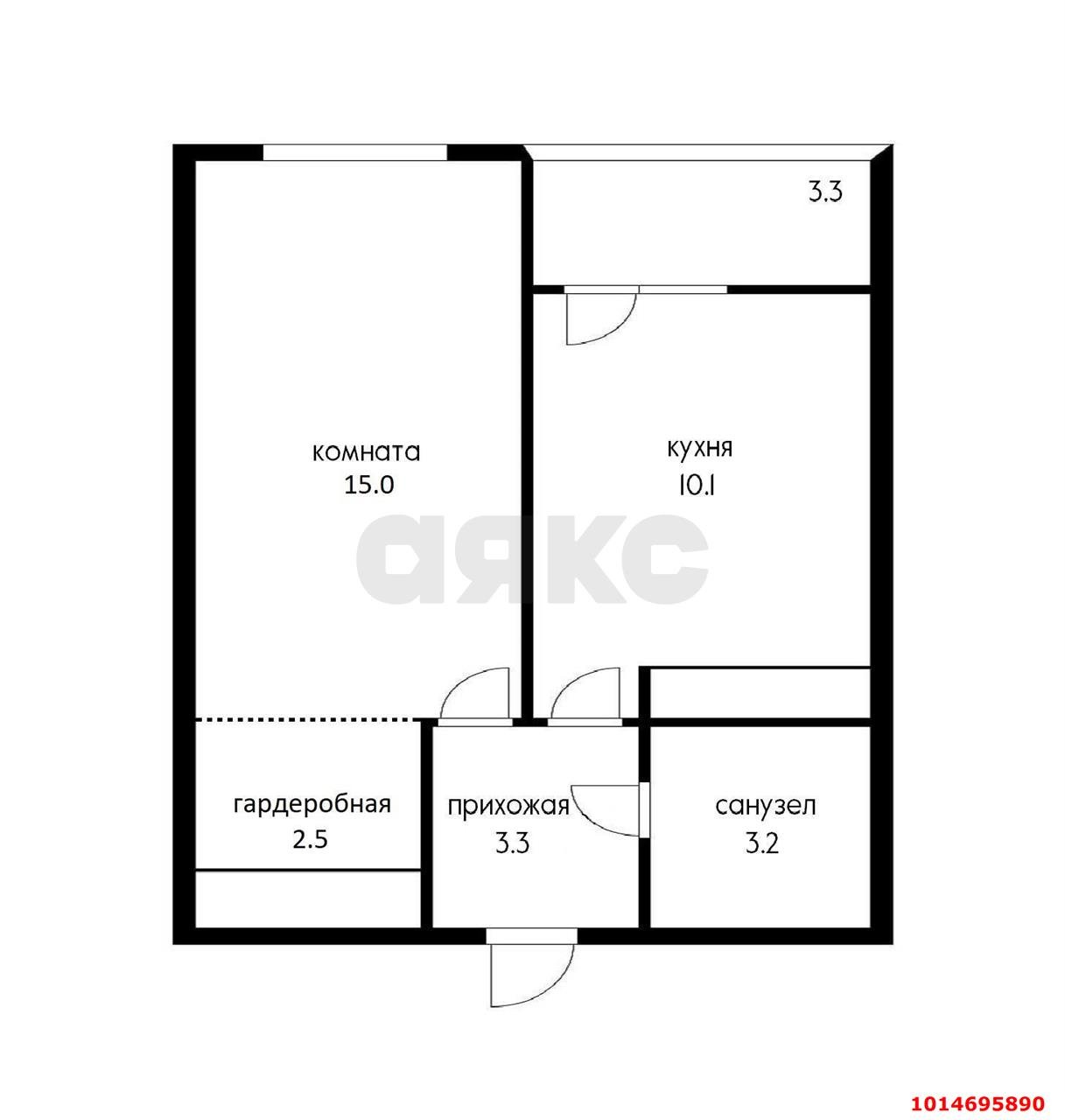 Фото №17: 1-комнатная квартира 37 м² - Краснодар, Славянский, ул. Заполярная, 39к5