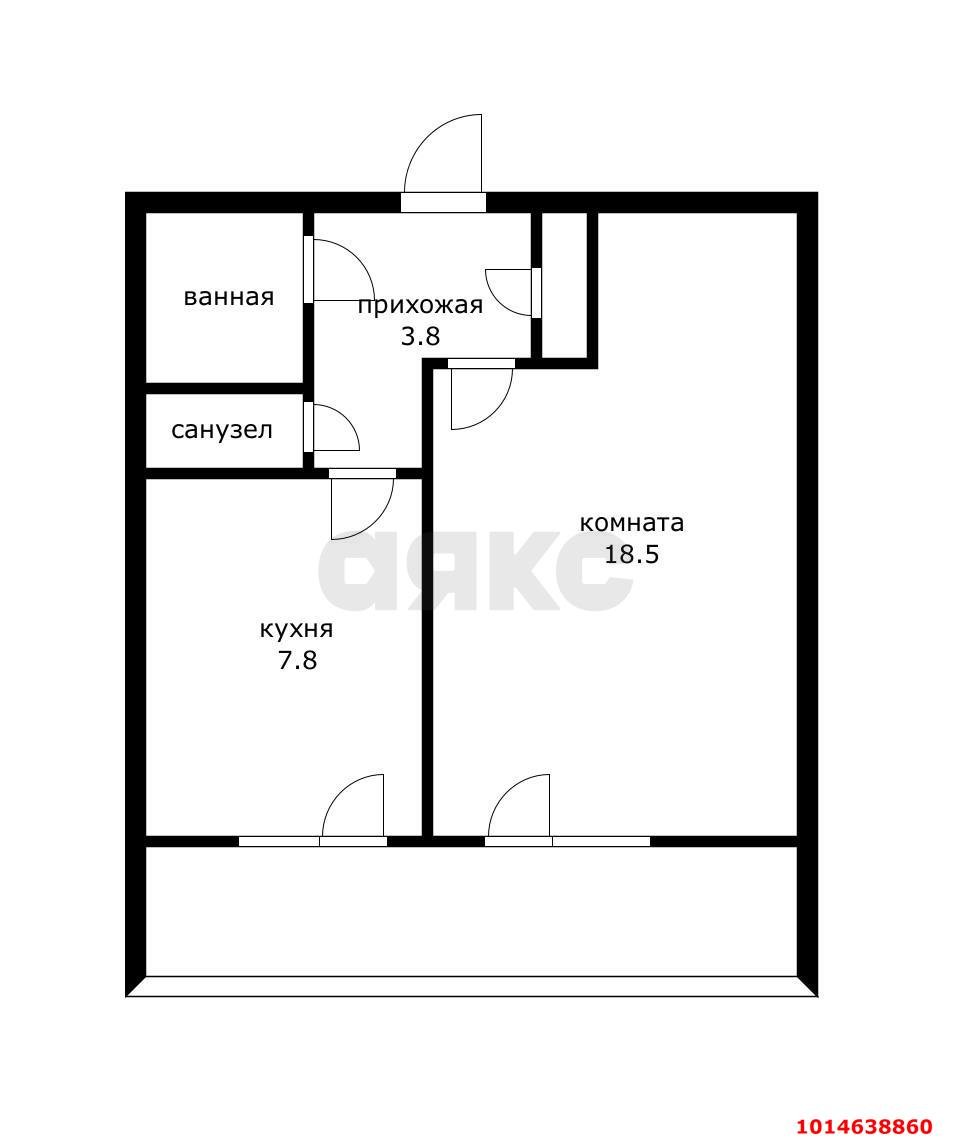 Фото №10: 1-комнатная квартира 38 м² - Краснодар, Комсомольский, ул. Симферопольская, 32