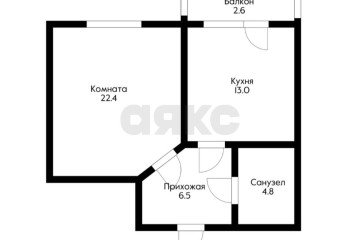 Фото №4: 1-комнатная квартира 50 м² - Краснодар, мкр. Солнечный, ул. Памяти Чернобыльцев, 6