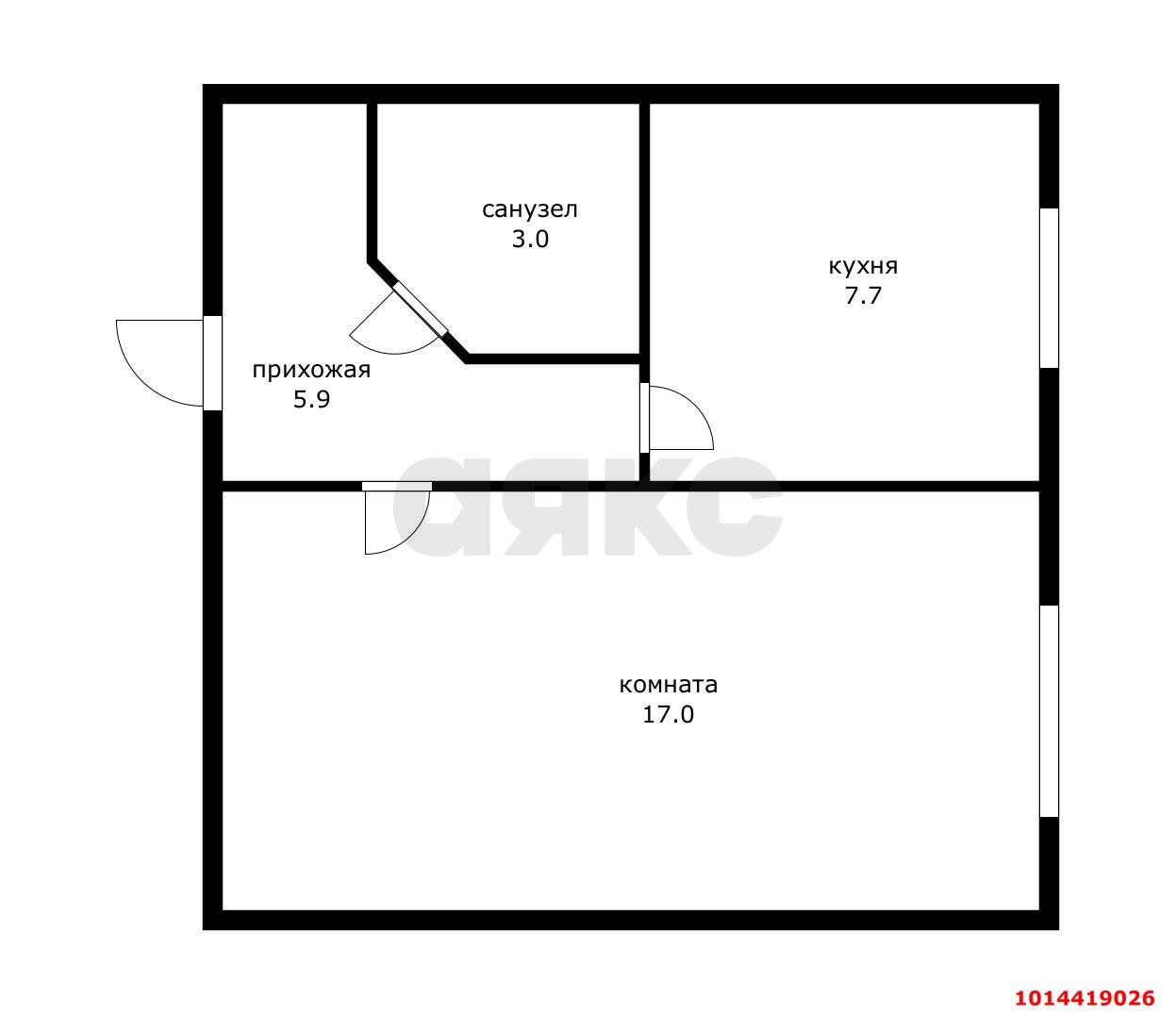 Фото №9: 1-комнатная квартира 37 м² - Российский, Прикубанский внутригородской округ, ул. Тверская, 15