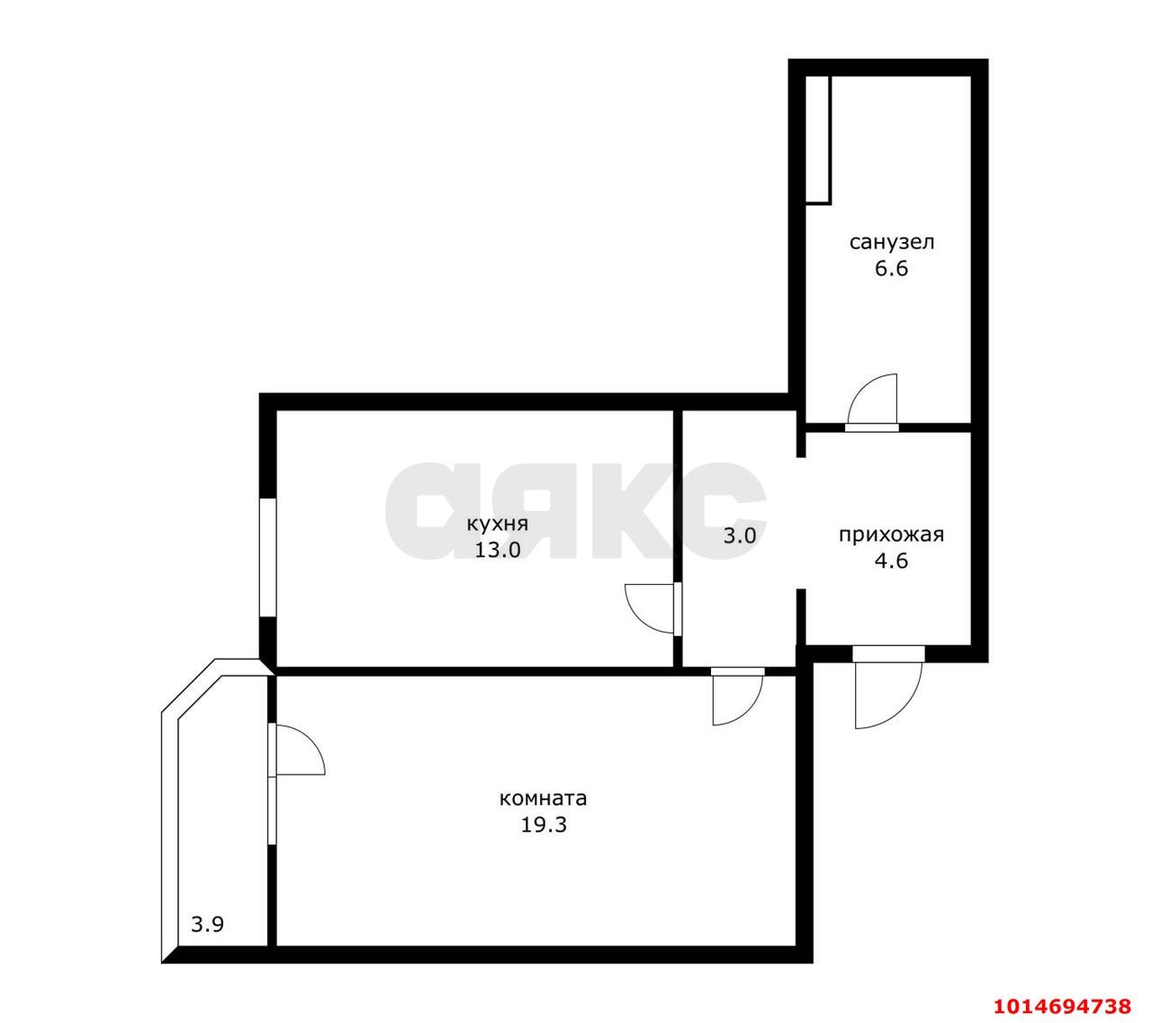 Фото №8: 1-комнатная квартира 50 м² - Краснодар, жилой комплекс Дом у реки, ул. Кружевная, 6