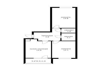 Фото №2: 2-комнатная квартира 52 м² - Краснодар, мкр. жилой комплекс Ракурс, ул. имени Героя Ростовского, 8к5